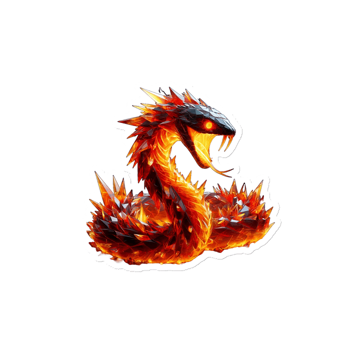 Crystallized Fire Snake #1 Die-Cut Magnet product image (2)