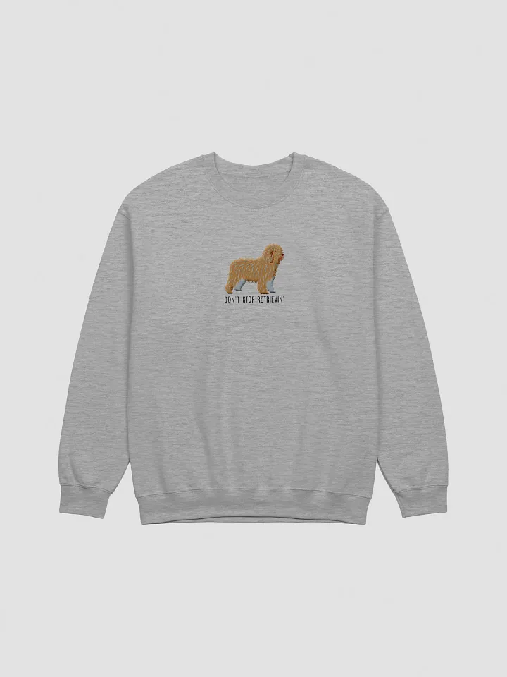 Don't Stop Retrievin' Sweatshirt (Embroidered) of a Spanish Water Dog(Tan) product image (10)