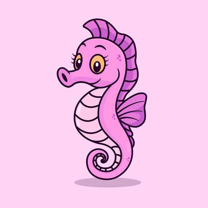 Cute Seahorse Vector Character product image (1)