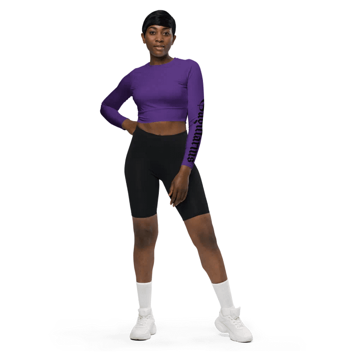 Sagittarius Purple All-Over Crop Top product image (1)