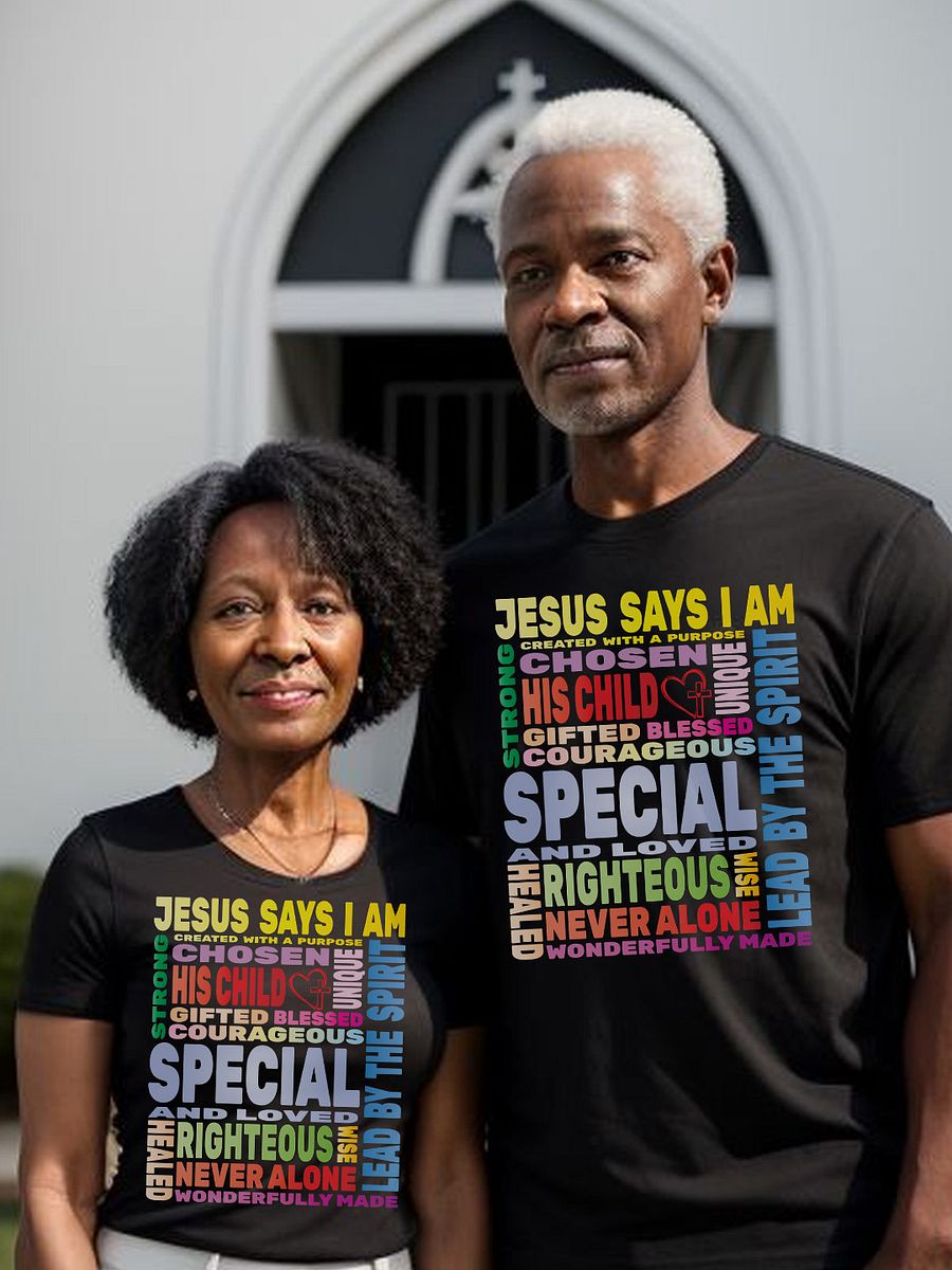 Jesus Says I Am Christian Faith Christ Holy Spiritual Lord T-Shirt product image (2)
