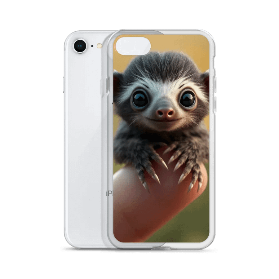 Whimsical Tiny Sloth on a Finger iPhone® Case product image (51)