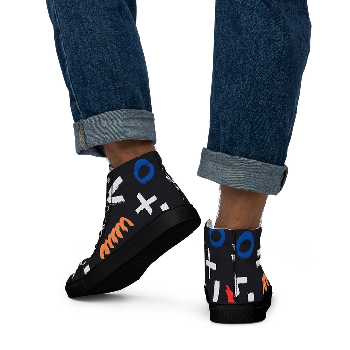 Geometry Men's High Top Canvas Shoes product image (2)