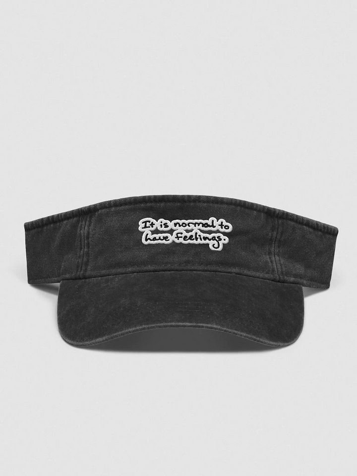 It is normal to have feelings. denim visor (bubble design) product image (1)
