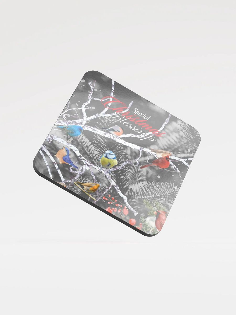 Festive Birds Christmas Coaster gift for host and hostess entertainers product image (1)