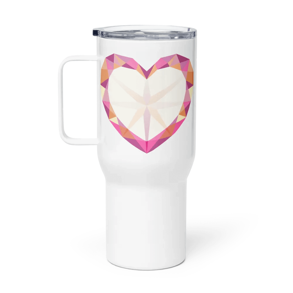 Crystal Pride Heart (Lesbian Pride) Insulated Cup with Handle product image (3)