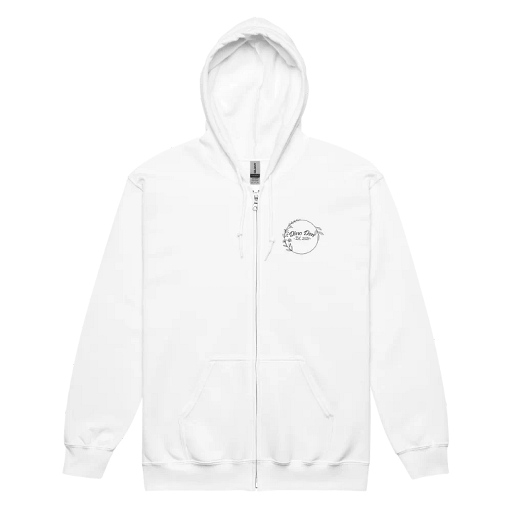 White and Black Zip Up Hoodie product image (2)