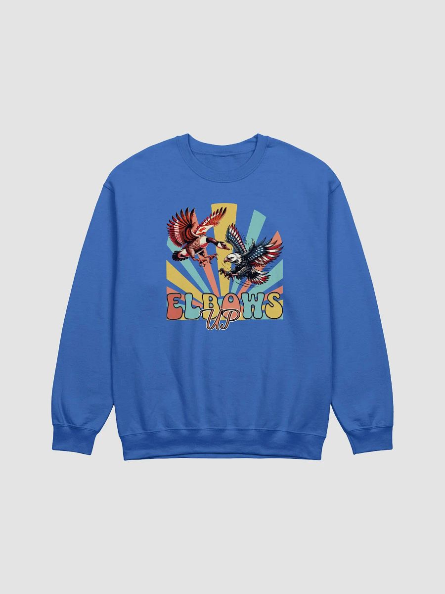 Elbows Up Canadian Goose Vs American Eagle Patriotic Flight Crewneck Sweatshirt product image (17)