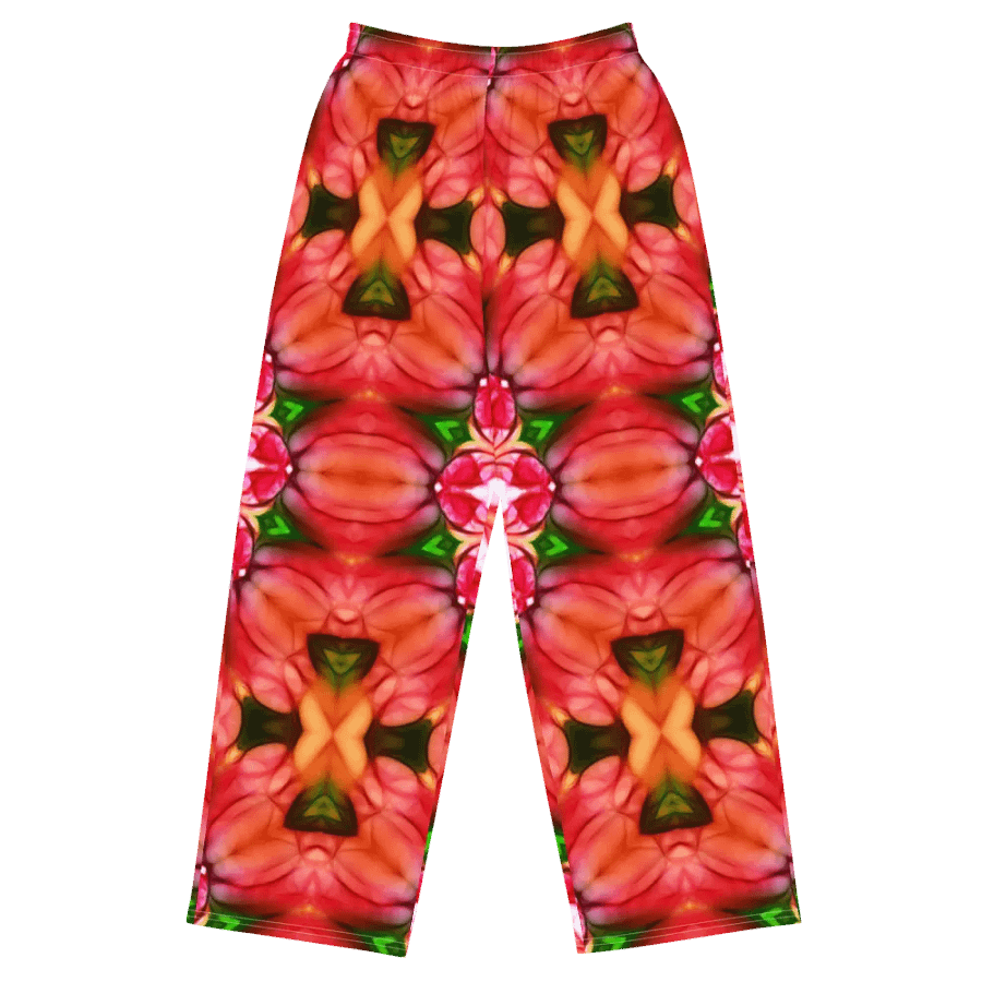 Peachy Flower Kaleidoscope Wideleg Pants product image (1)