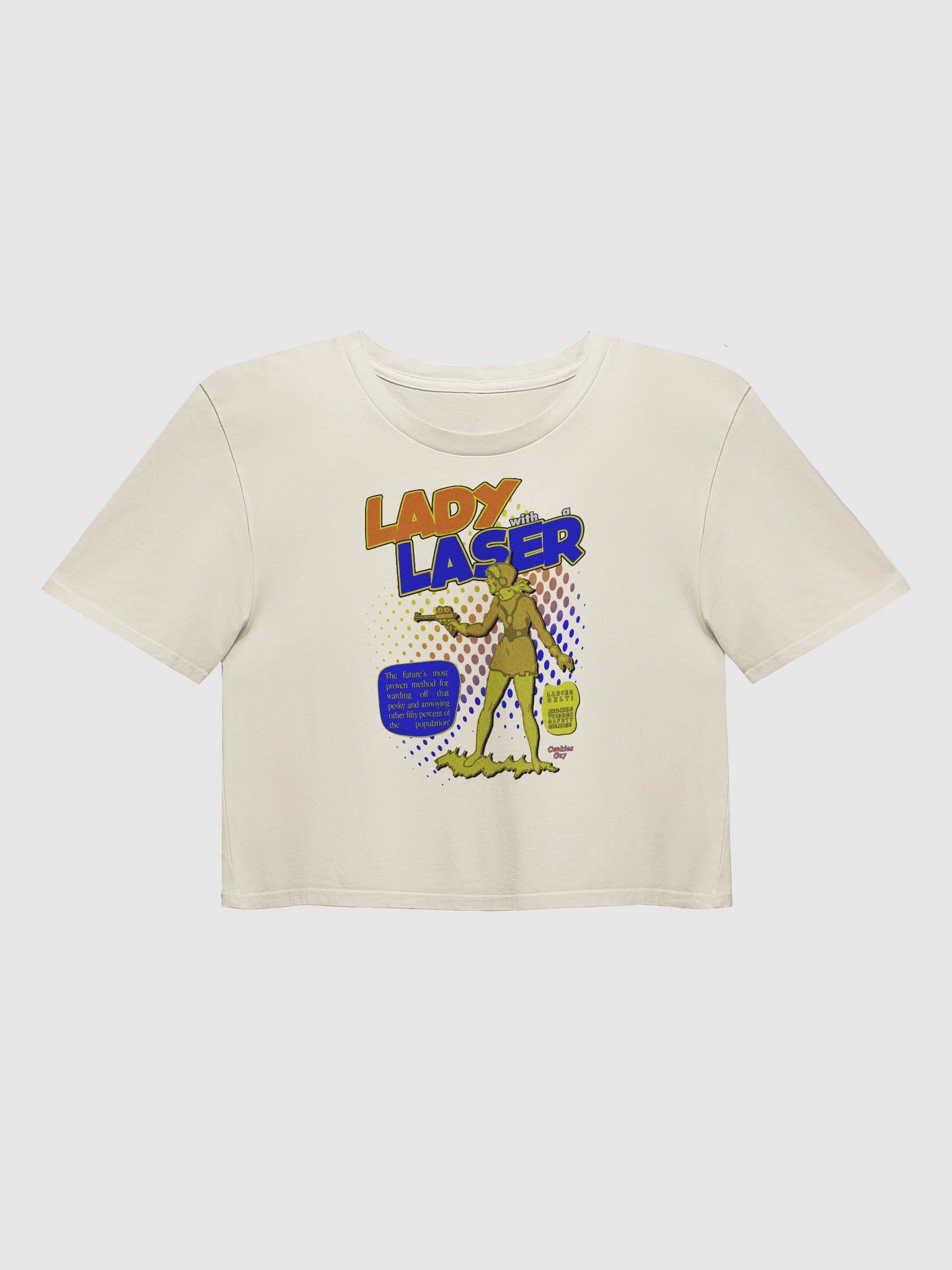 "Lady With A Laser" Retro Comic Crop Top product image (9)