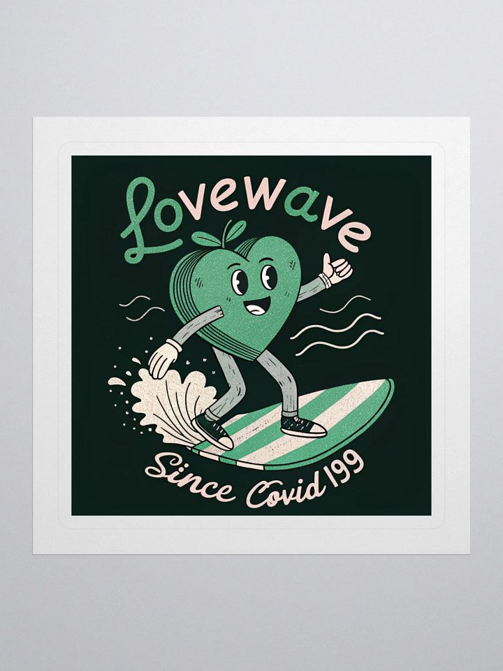 Lovewave Heart Surf Stickers product image (1)