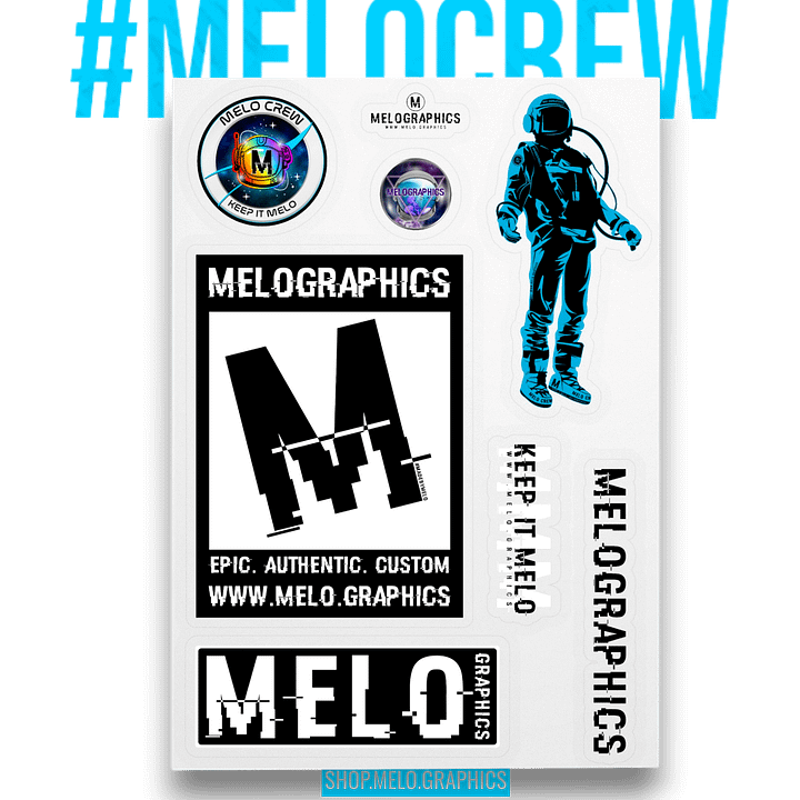Keep it MELO - Sticker Sheet (8pcs) | #MadeByMELO product image (1)