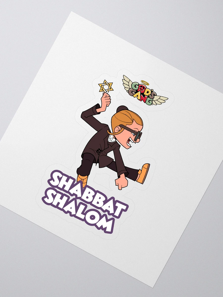 NinJew Shabbat Shalom Kiss Cut Stickers product image (2)