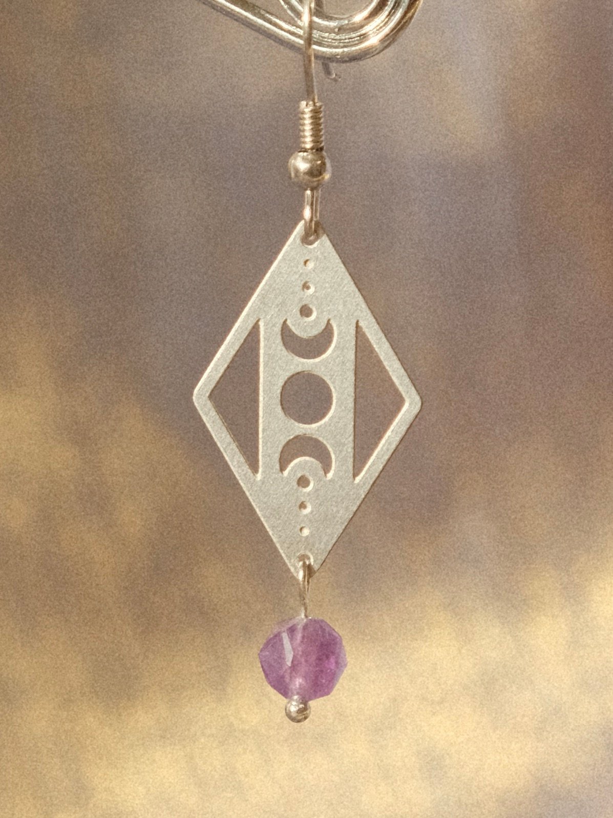 Amethyst Moon Phases Earrings product image (3)