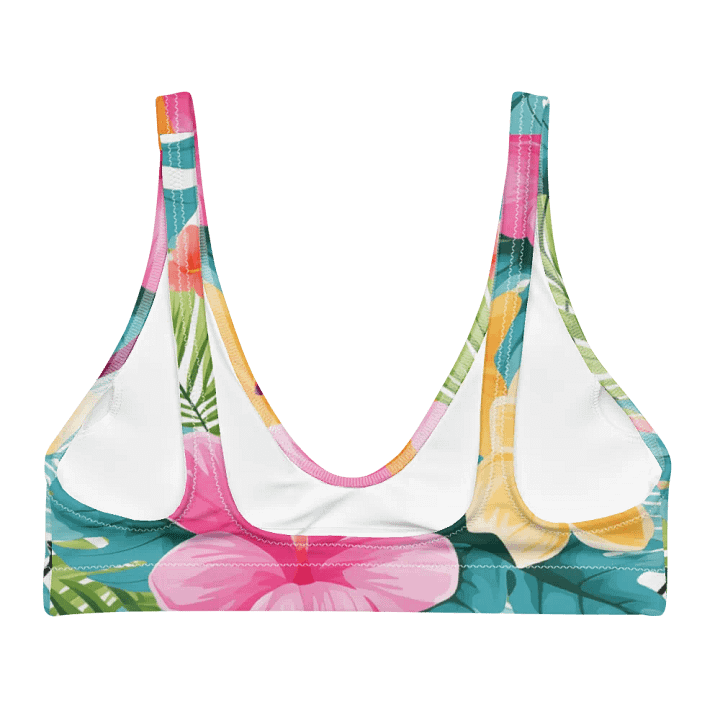 Recycled Padded Bikini Top – Tropical Bloom product image (2)