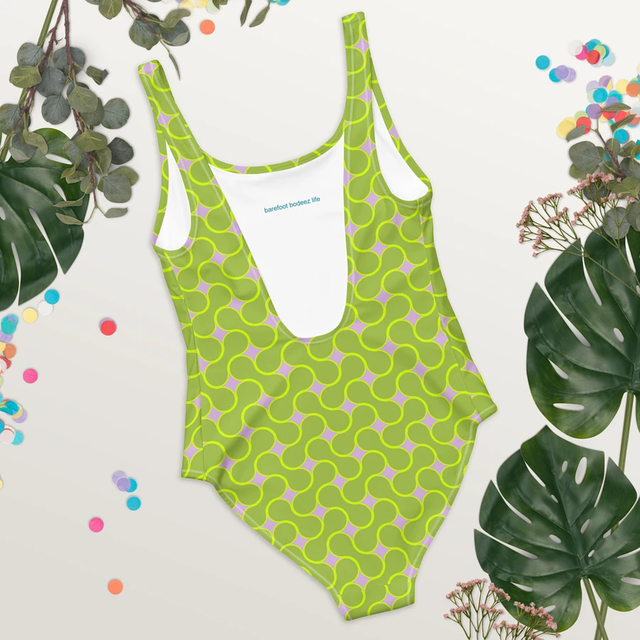 Lime Green Meatball Pattern Swimsuit product image (5)