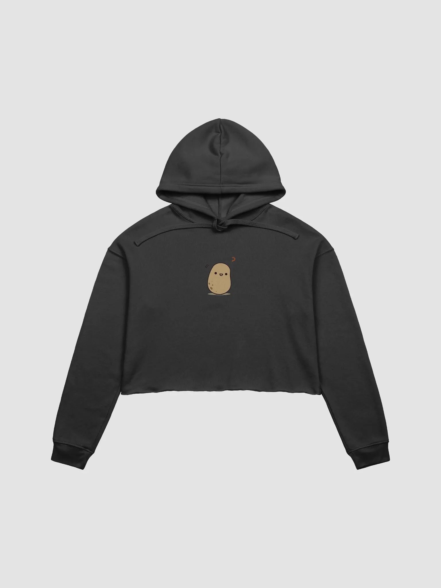 Cute Confusion Potato Cartoon Crop Hoodie product image (1)
