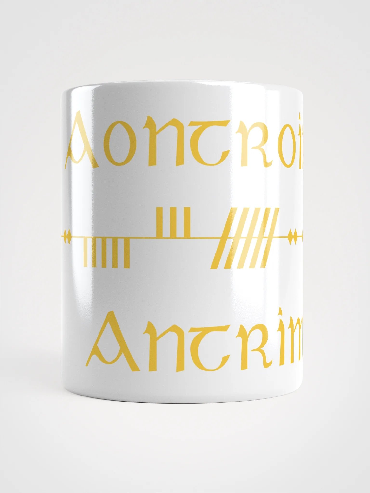 Antrim/Aontroim Scholastic style Gaelic Ogham Mug product image (5)