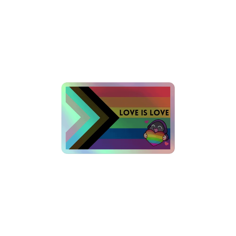 eabPRIDE Progress Holographic Sticker product image (1)
