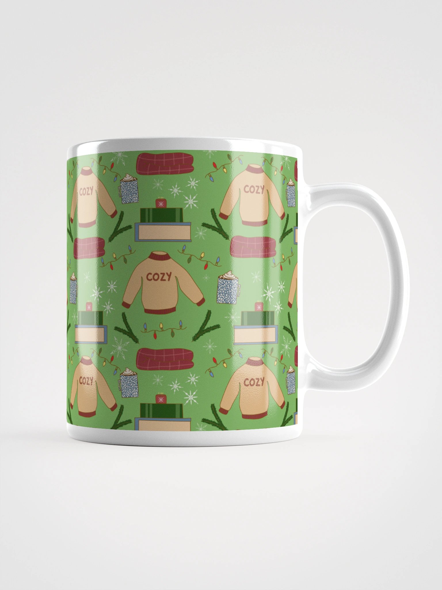 Cozy Winter Pattern Mug in Green product image (3)