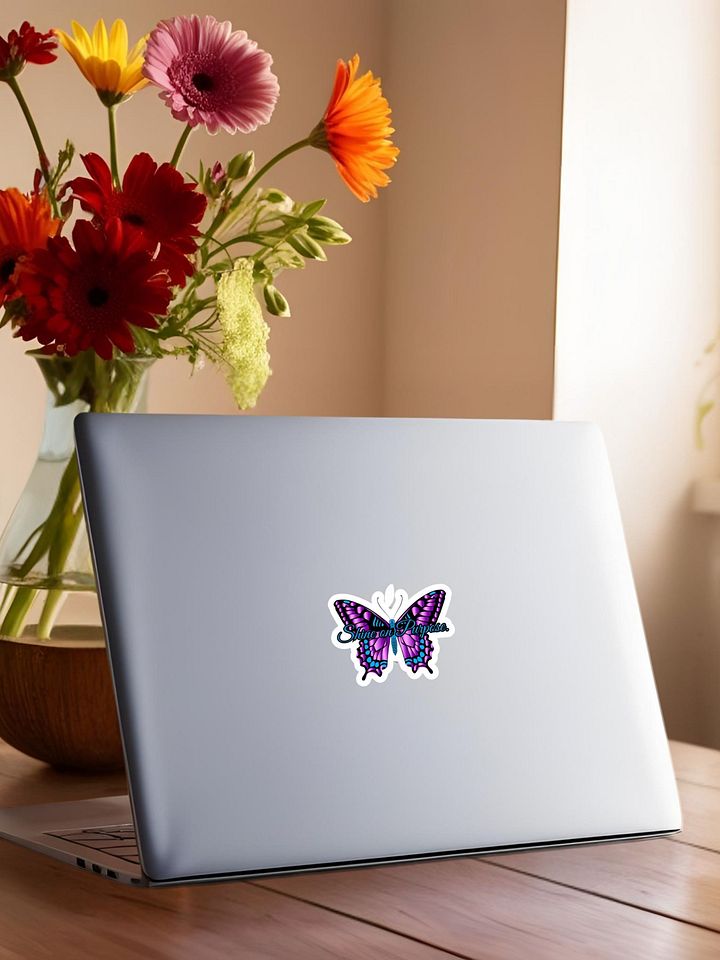 Shine in Purpose – Purple Butterfly Inspirational Quote Sticker product image (1)