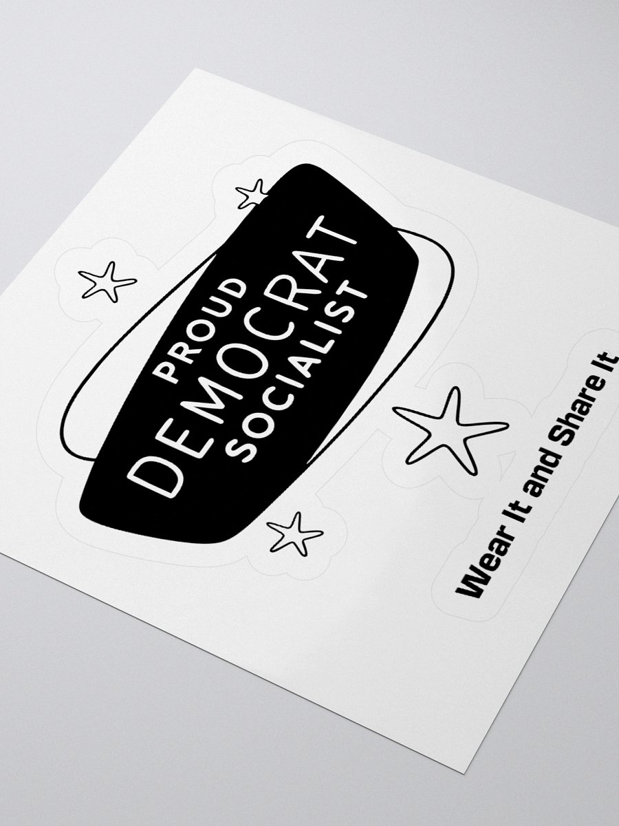 Proud Democrat Socialist Bold Identity Stickers (B) product image (7)