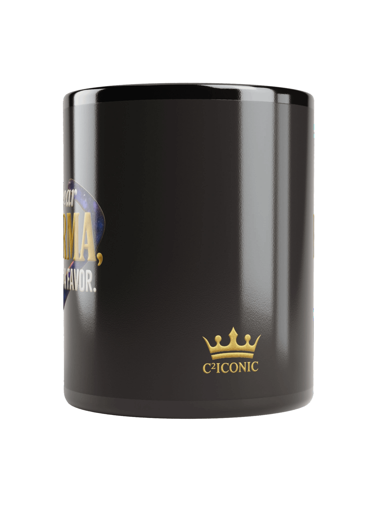 "Dear Karma, I Need a Favor" Black Ceramic Mug product image (5)