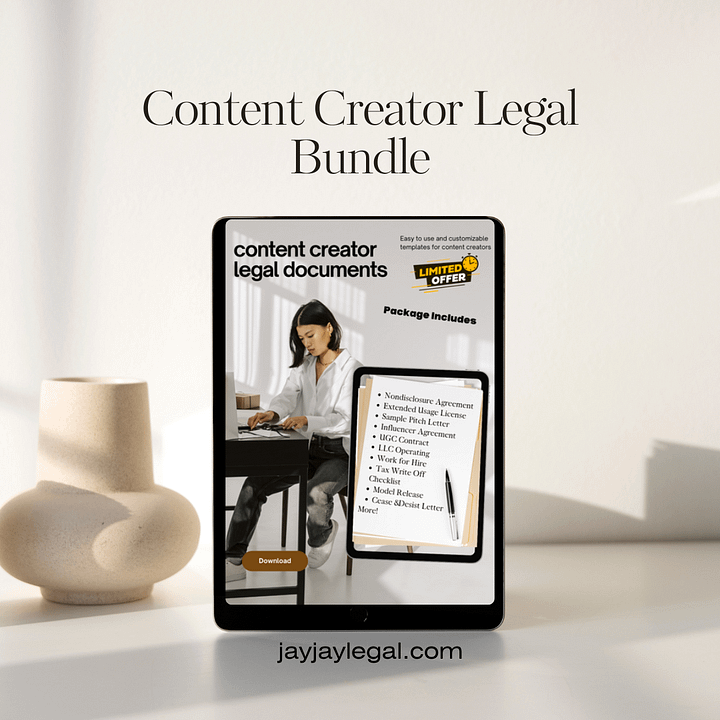 Content Creator Legal Templates Bundle product image (2)