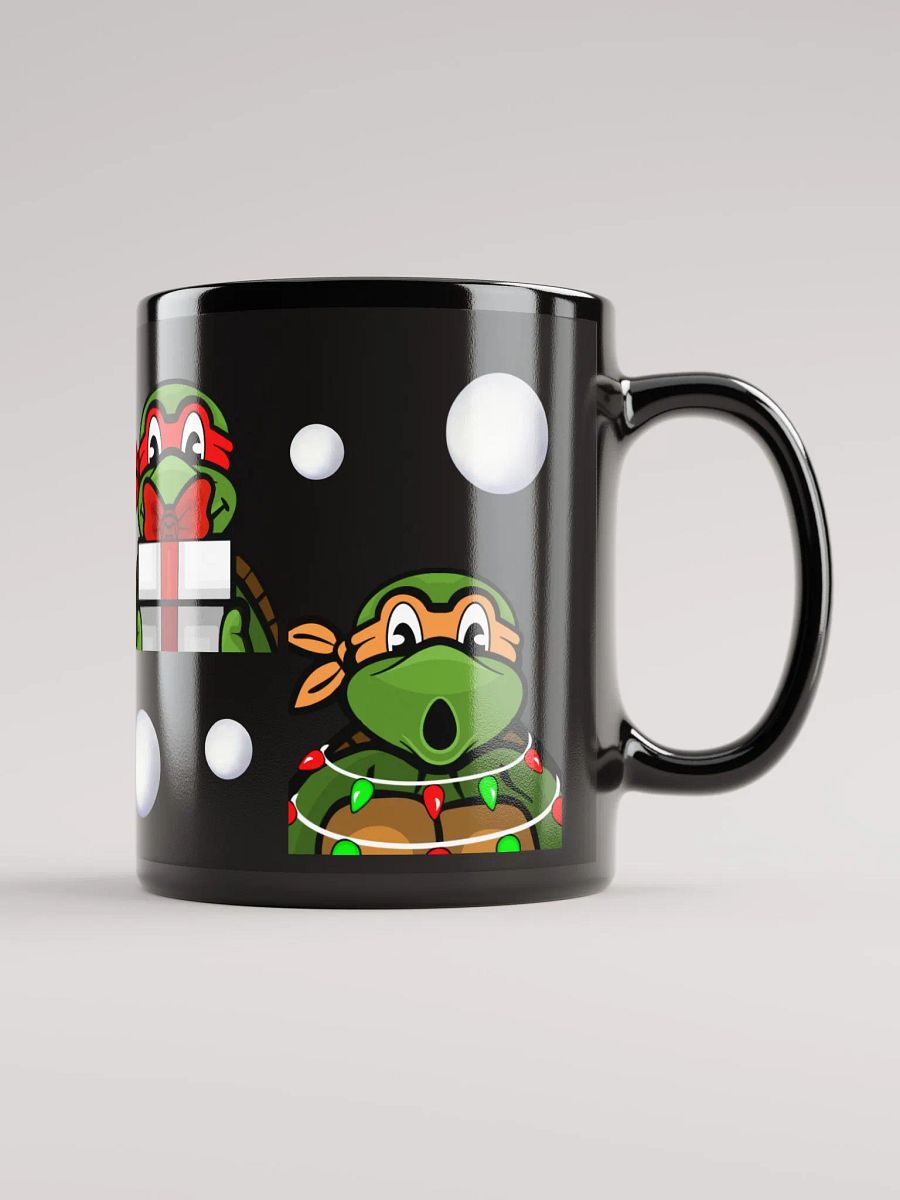 Turtles Christmas Black Glossy Mug product image (4)