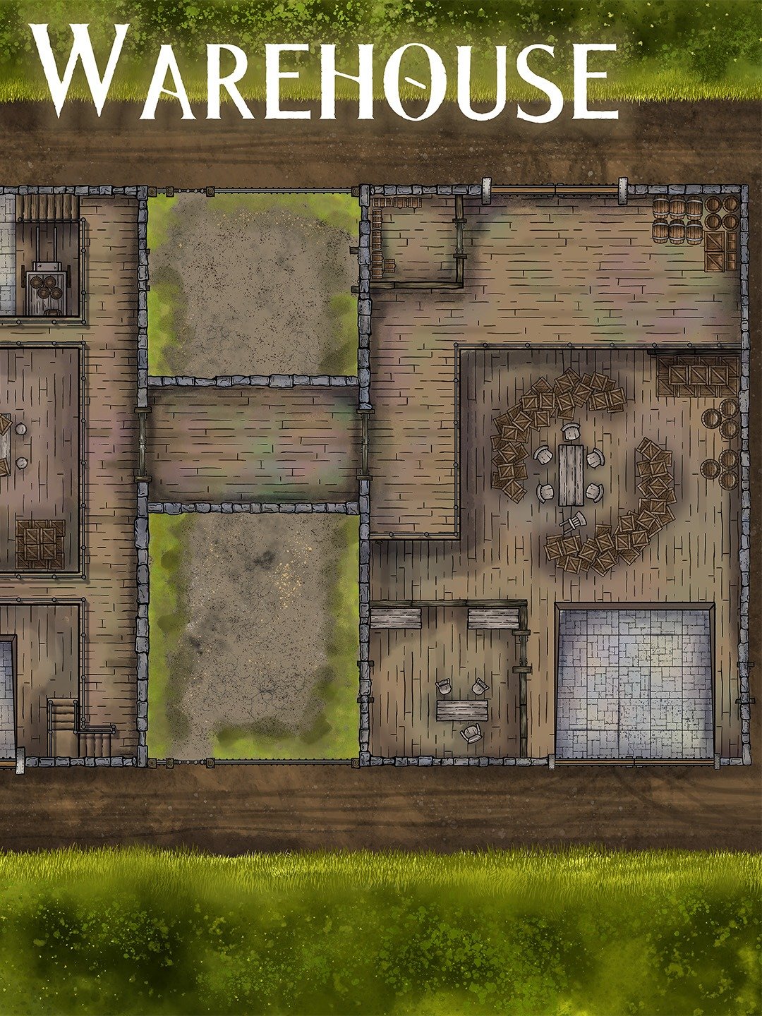 The Warehouse Battlemap: Hidden Adventures Within product image (1)
