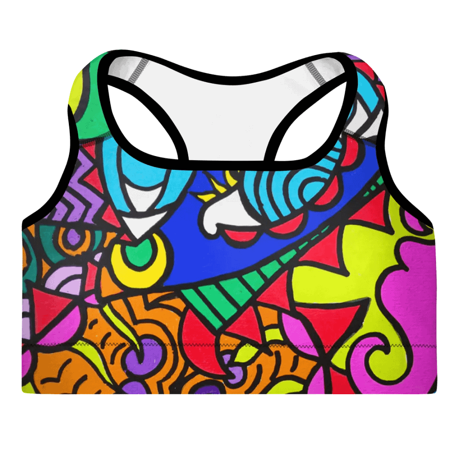 Vibrant Chaos All-Over Sports Bra product image (3)