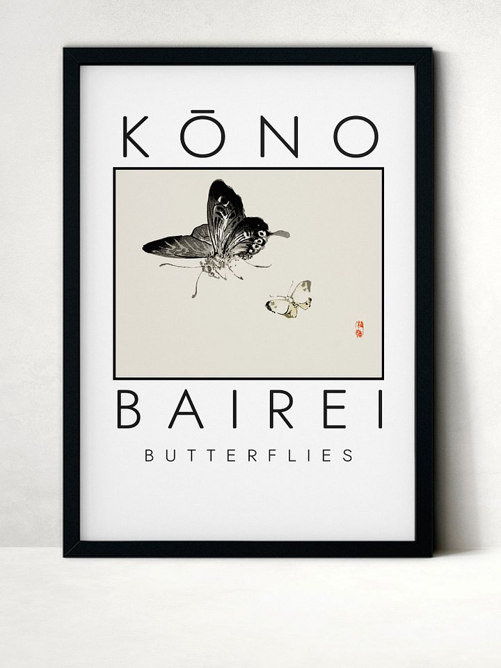 Kono Bairei Butterflies Poster product image (1)