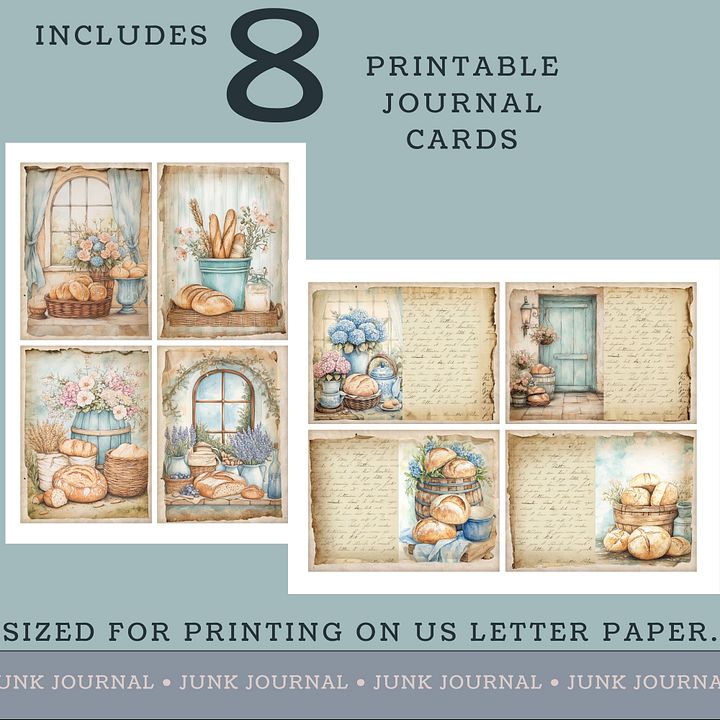 For The Love of Bread - Printable Journal Cards V3 product image (2)