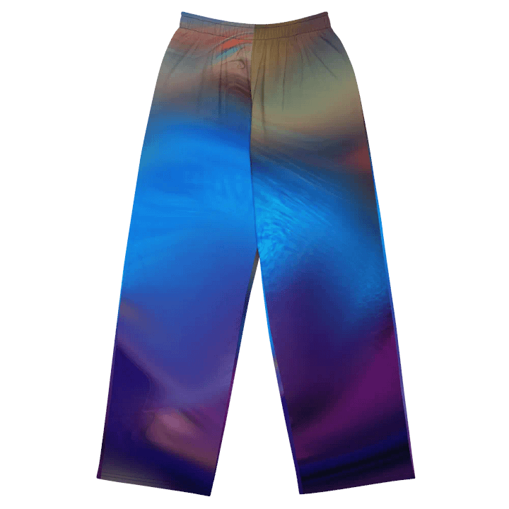 Rainbow Colorful Pattern Unisex Wide Leg Pants | Colorful Pants product image (2)