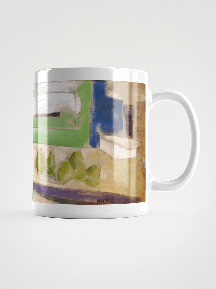 Twelve Pears on a Studio Bench (1986) on White Glossy Mug product image (1)