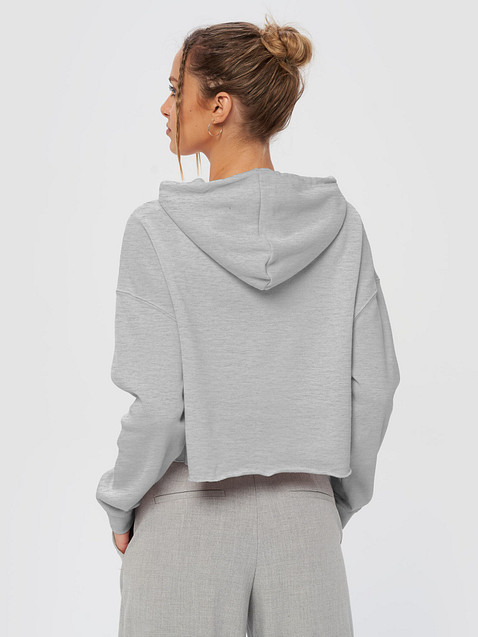 Photo showing Independent Trading Co. Women’s Lightweight Cropped Hoodie