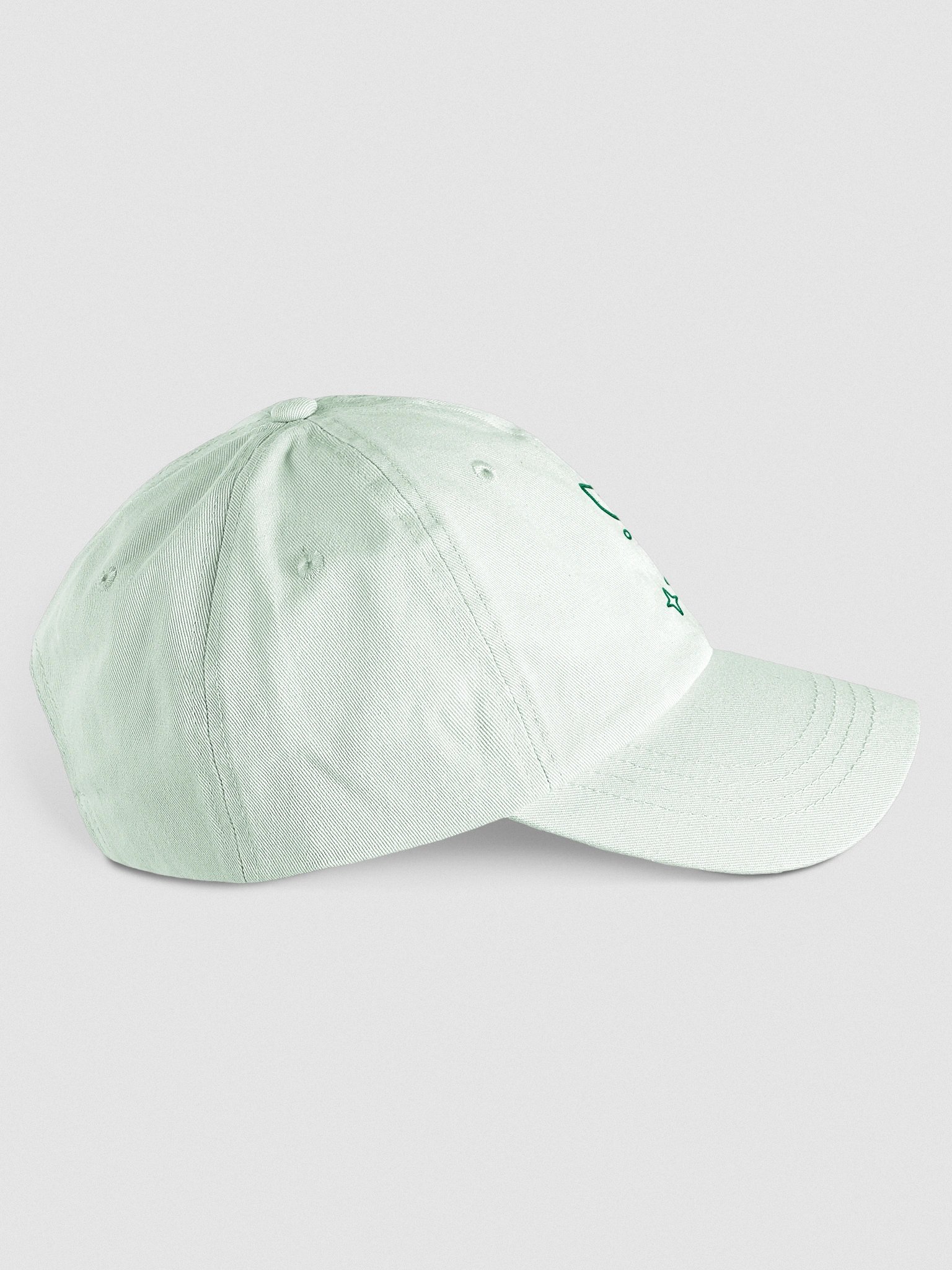 Casquette verte pastel Mascotte Pouet brodée product image (4)