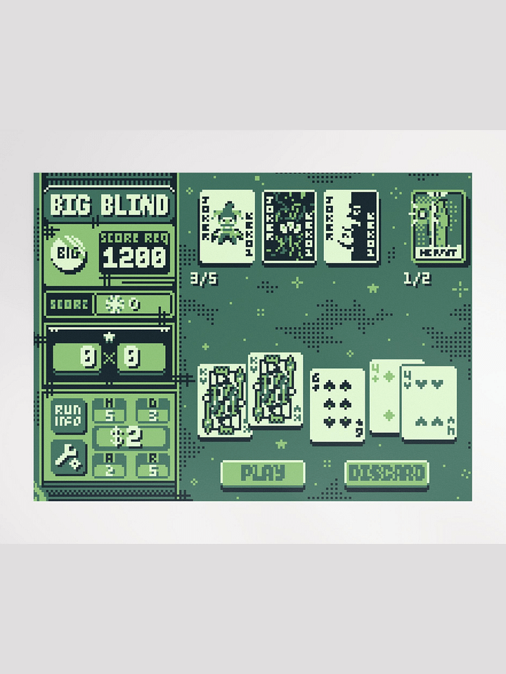 gameboy balatro print product image (1)