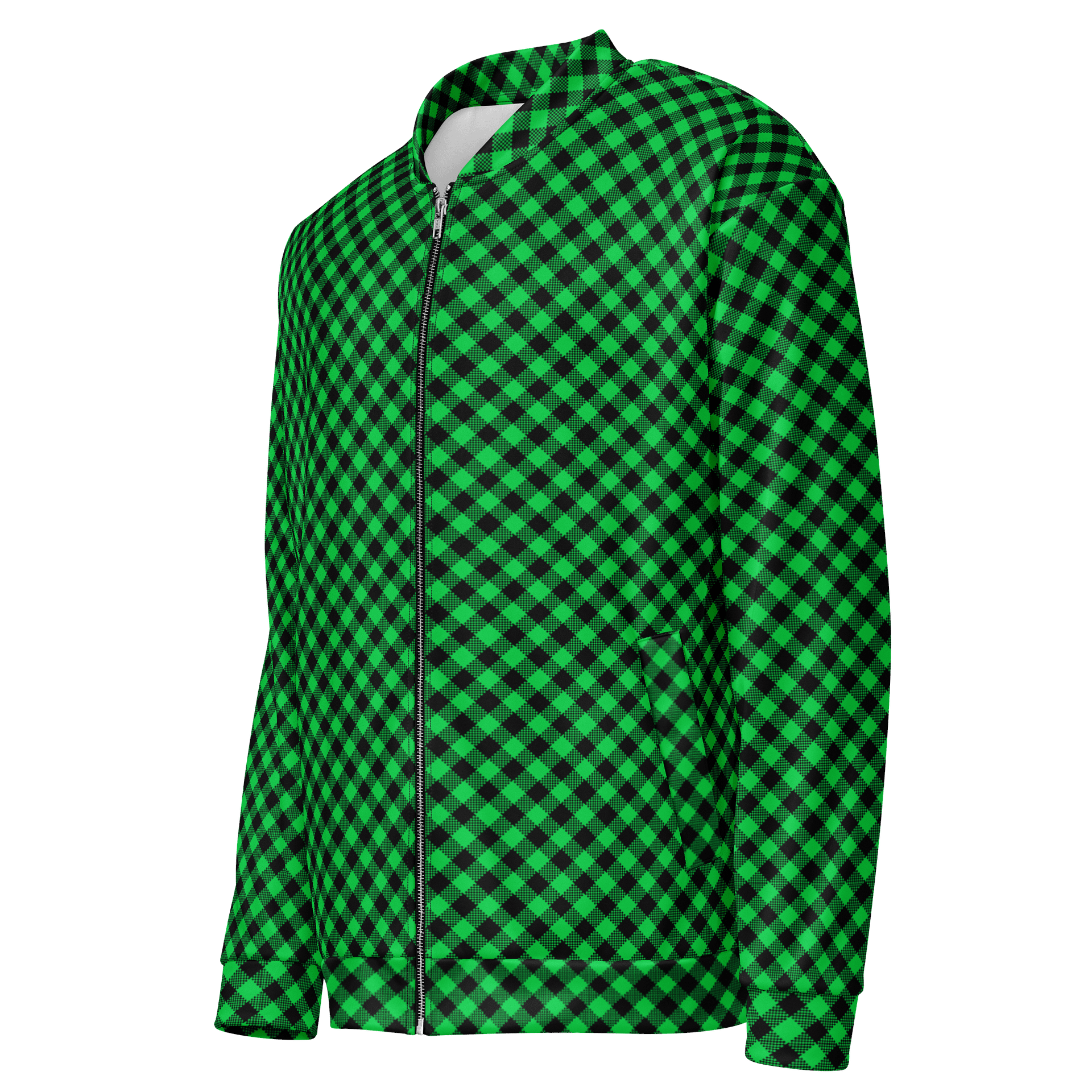 Customizable Plaid Power Bomber Jacket product image (3)