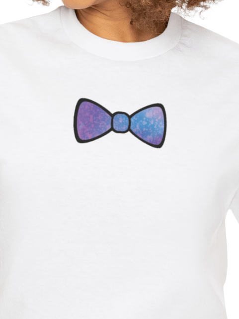 Dark Blue/Purple Mix Watercolor Bow Tie Shirt product image (7)