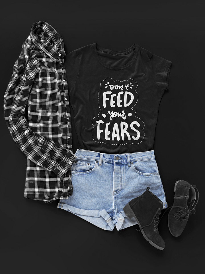 Don't Feed Your Fears Black Unisex T-Shirt product image (1)