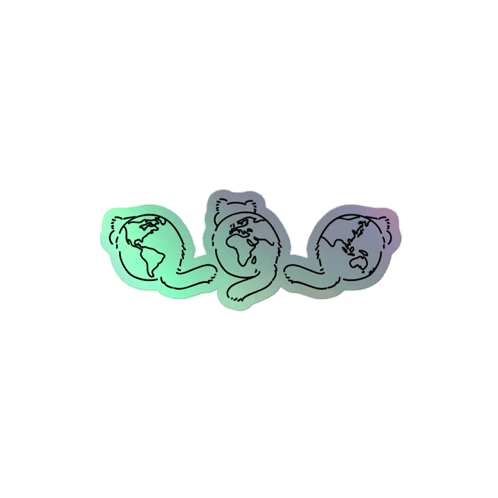 Planet Manul Trio - Holo Sticker product image (2)