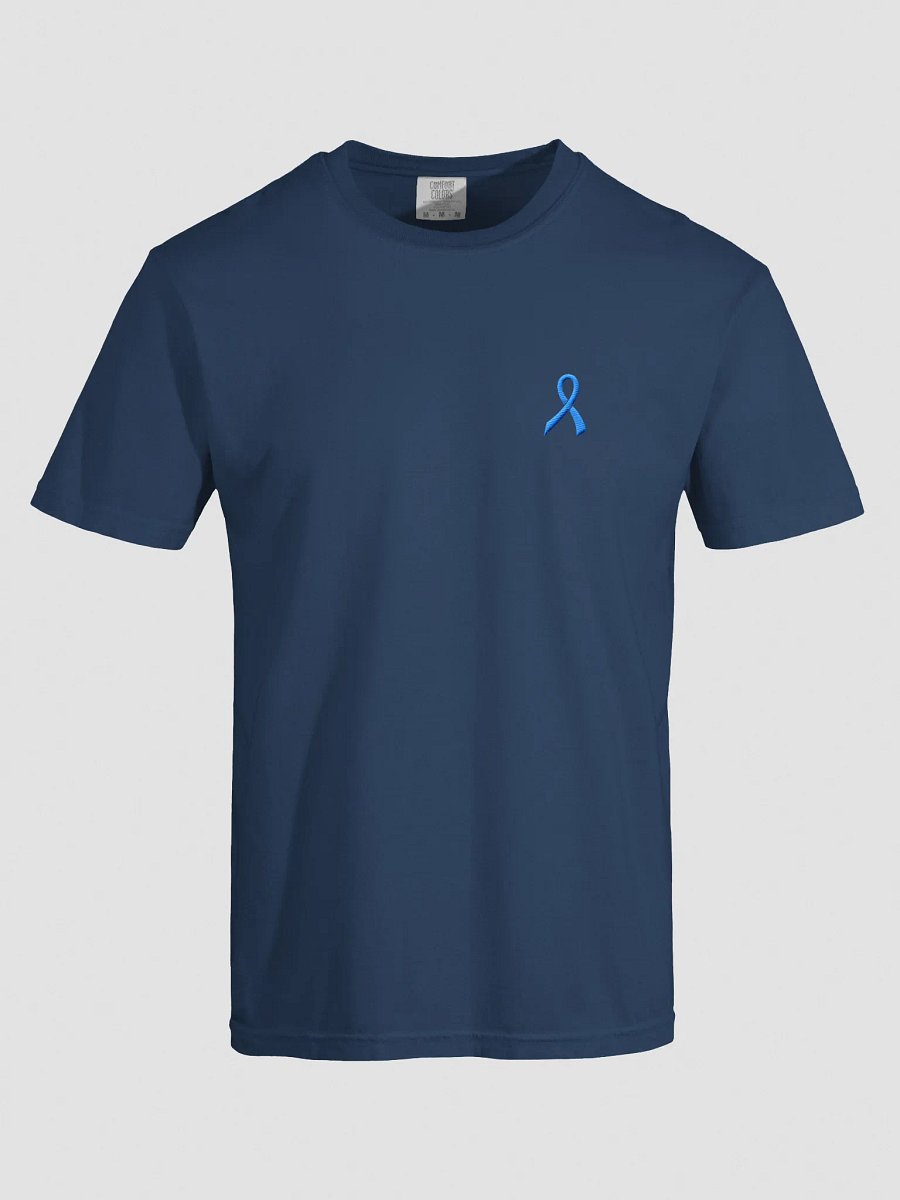 Awareness Blue Ribbon Loop T-Shirt - Embroidered product image (4)