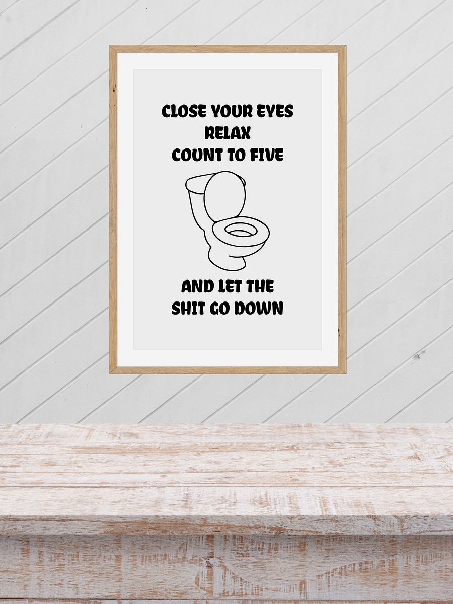 Toilet Humour Sign Bathroom Downloadable Wall Art product image (2)