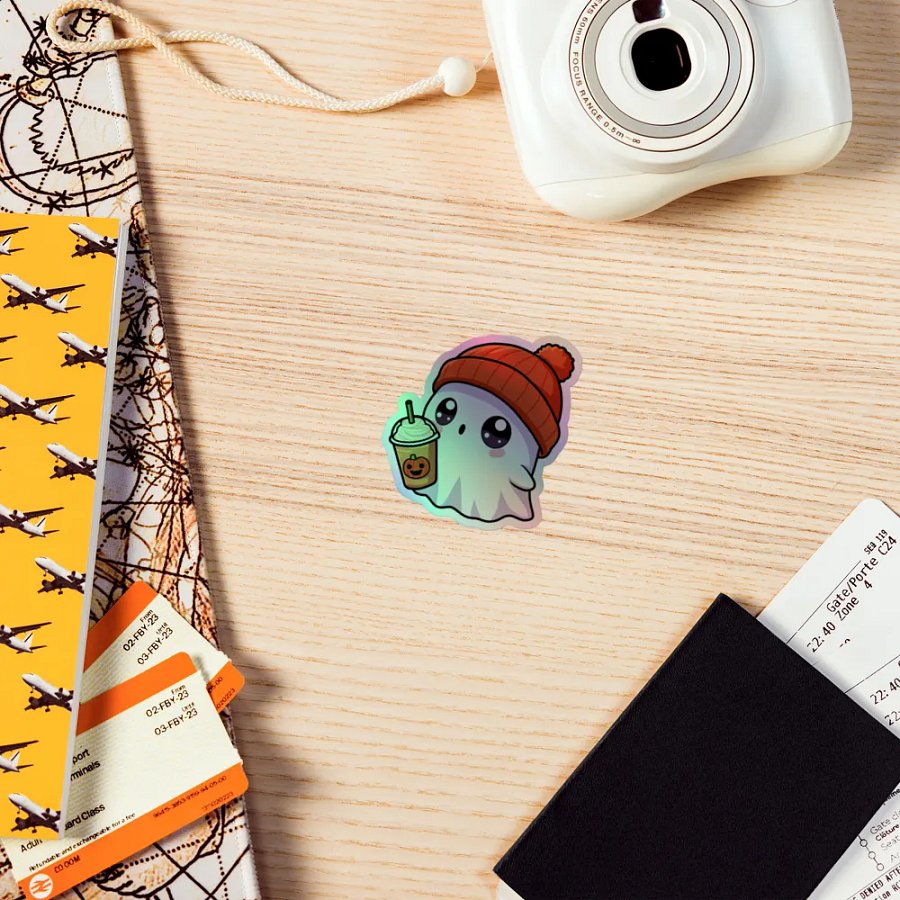 Spooky Ghost Holographic Sticker Set product image (7)