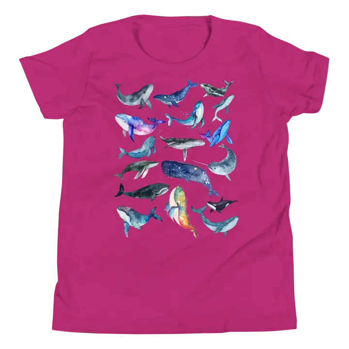 Whale Collage Youth T-Shirt product image (1)