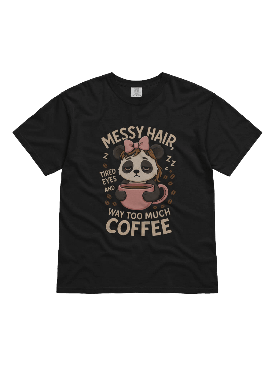 Panda Coffee Lover T-Shirt - Pink Bow product image (5)