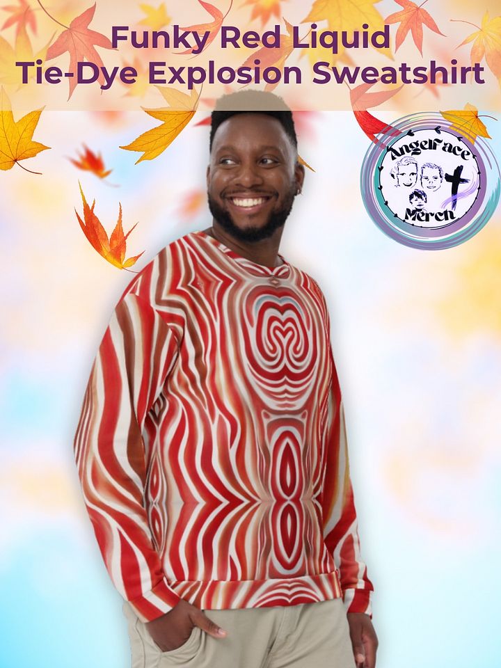 Funky Red Liquid Tie-Dye Explosion Sweatshirt product image (1)