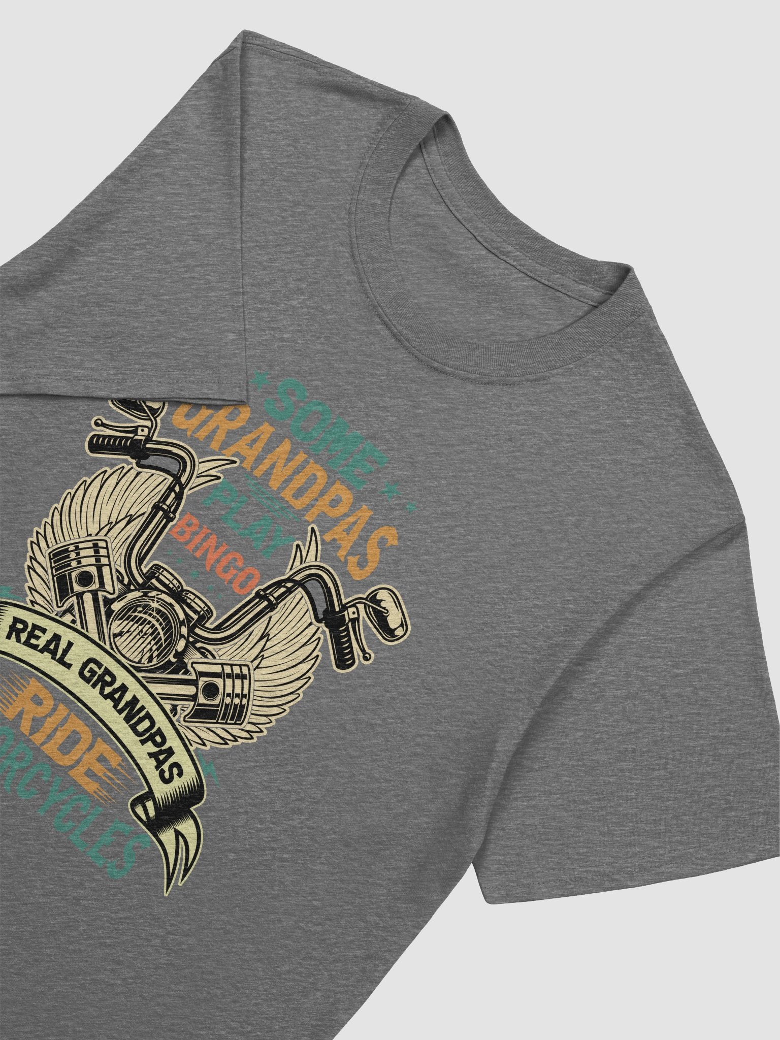 Some Grandpas Play Bingo Real Grandpas Ride Motorcycles Gifts For Grandpa T-shirt product image (7)
