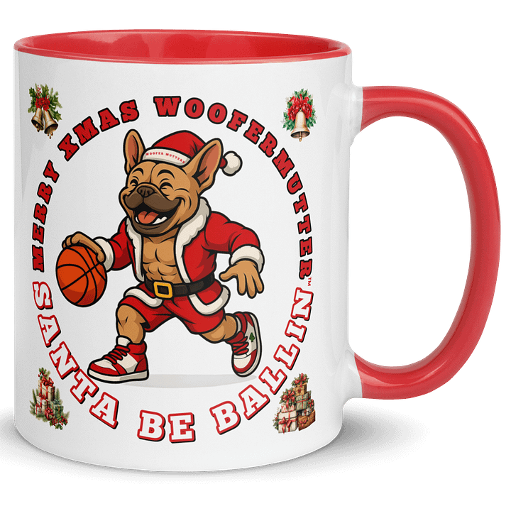 WooferMutter™ Santa Be Ballin Xmas Mug - French Bulldawg product image (10)